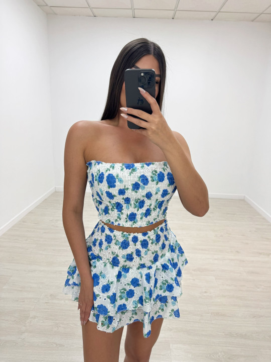 CONJUNTO IBIZA FLORAL AZUL CONJUNTO IBIZA FLORAL AZUL